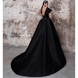 Pronovias NYC TOURMALINE The Black Wedding Silk Gown Turmaline Spanish BRIDAL